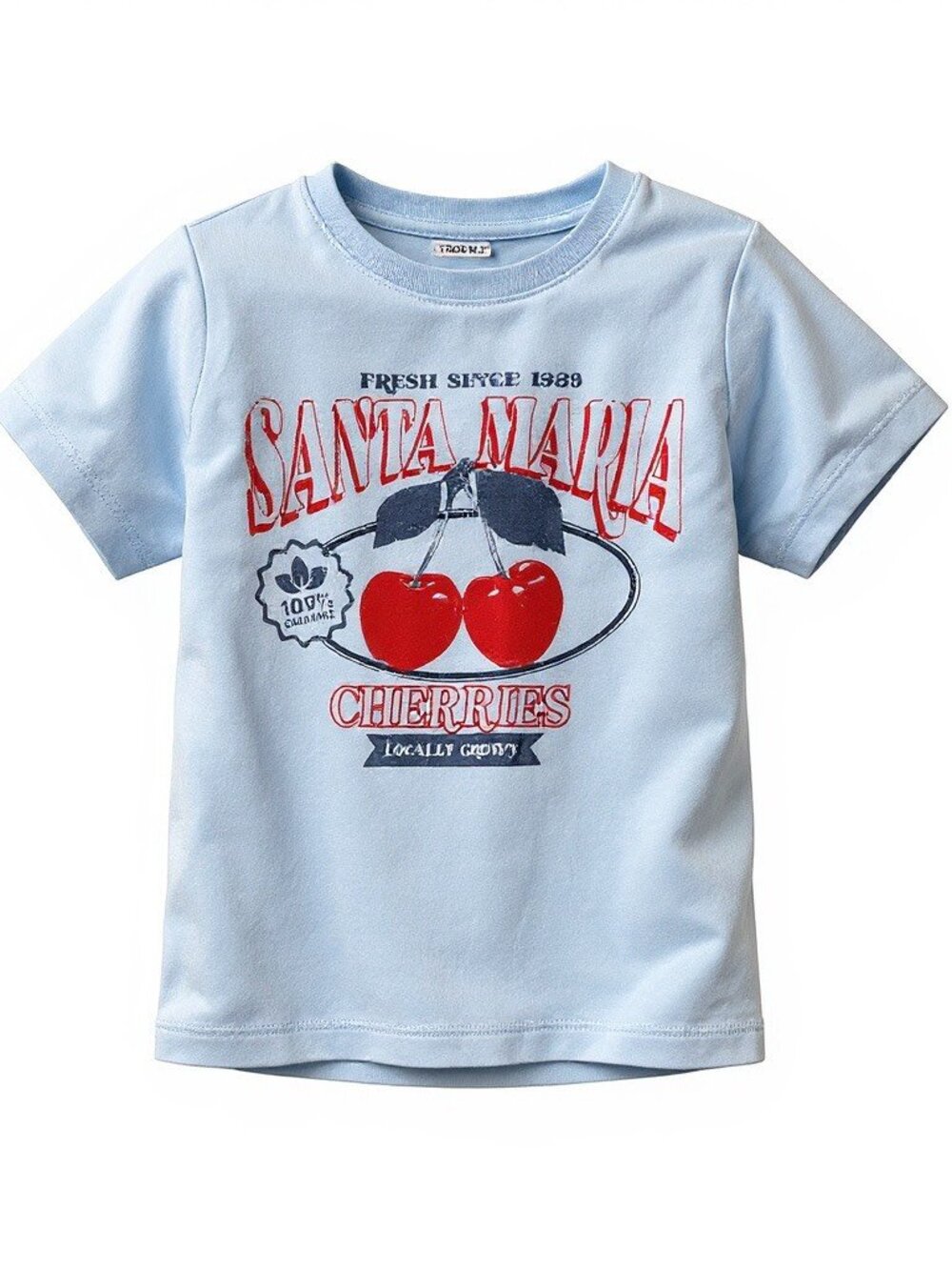 No Boundaries Soft Blue Baby Tee